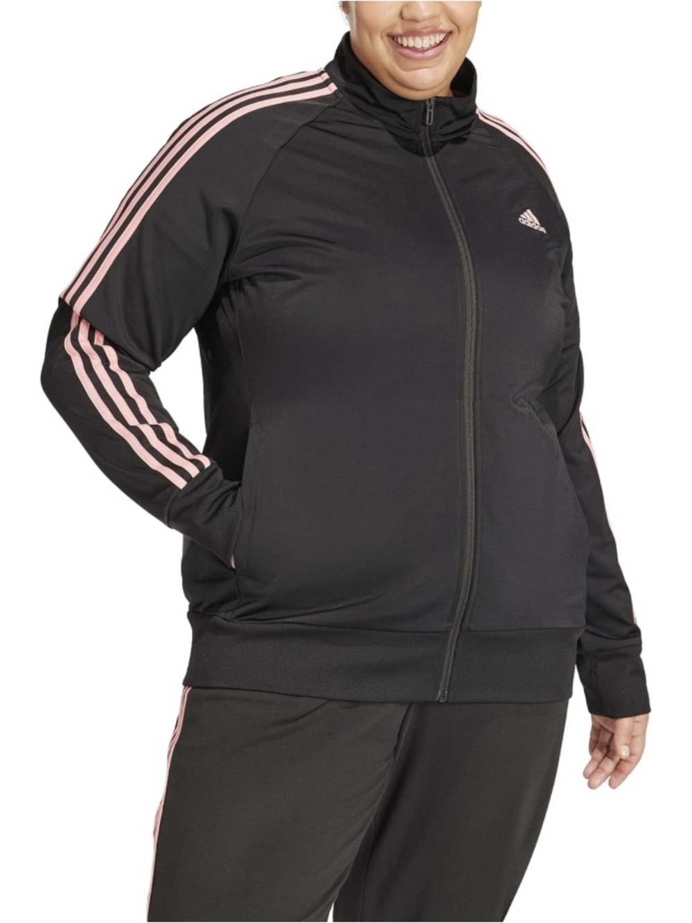 Adidas Women's Essentials Warm-Up Slim 3-Stripes Track Jacket Size 2X